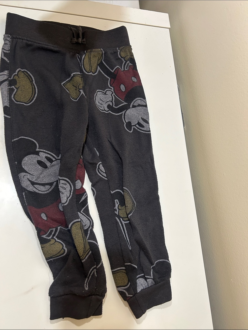 Disney Black Mickey Mouse All-Over Print Jogger Pants
